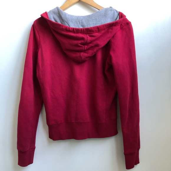 Red San Francisco Hooded Zipper Sweatshirt - Picture 2 of 3